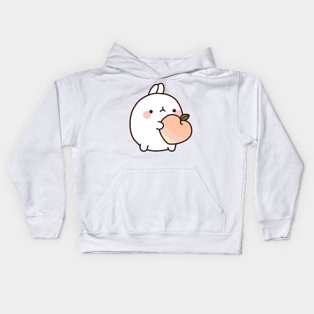 Peachy Kids Hoodie by Miri Art